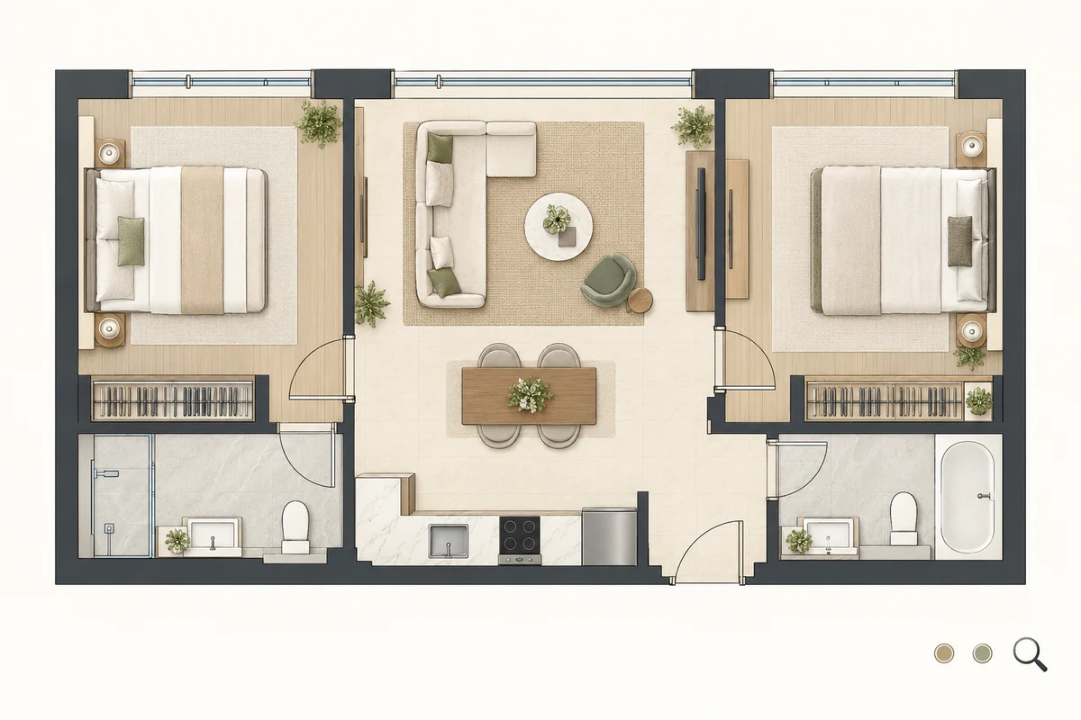 Furnished 2D — apartment